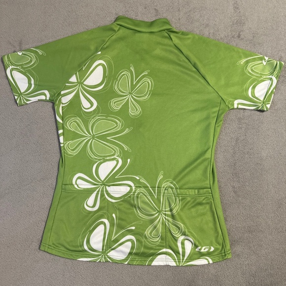 Louis Garneau Womens Short Sleeve Skin-X Cycling Jersey Shirt M Green Zip Canada - Picture 2 of 9